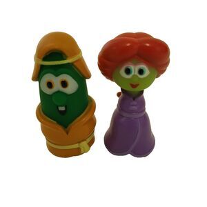 Veggie Tales Noah’s Ark Petunia Rhubarb & Larry Cucumber Figures Big Idea LOT